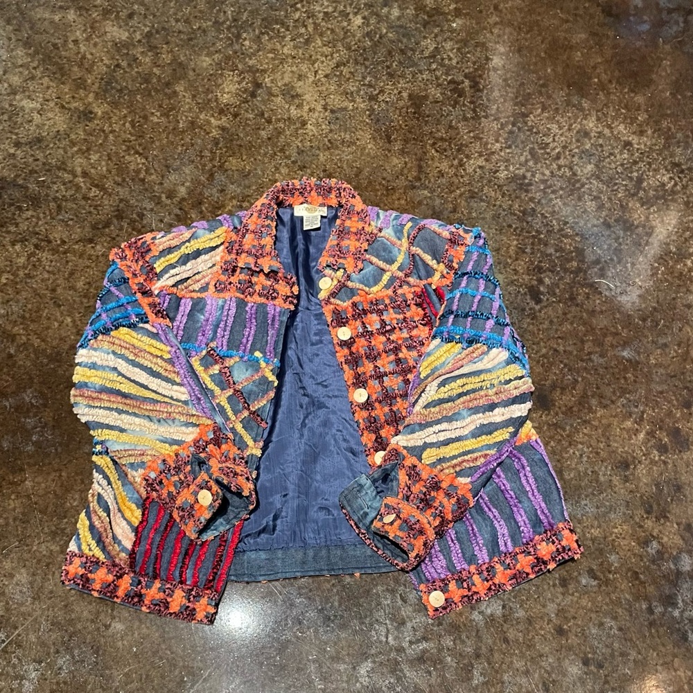 Vintage Patchwork Jacket Sandy Starkman - image 3